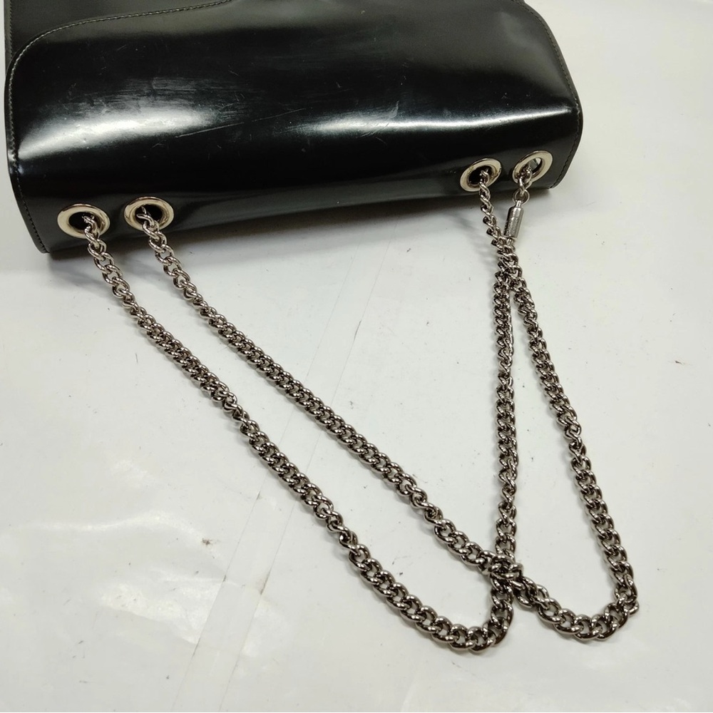 Authentic Gucci Black Leather Chain Shoulder Bag Gucci Black Patent leather - Picture 7 of 16